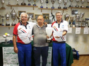 Maurizio Pettaccio e Giuliano Sensoli (cat.C) della bocciofila Selva Candida del comitato di Roma