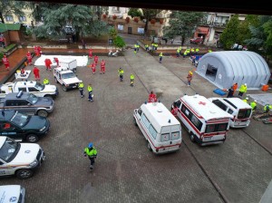Corchiano - La protezione civile nella maxi esercitazione rischio sismico