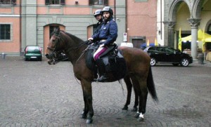 La polizia a cavallo