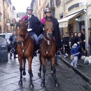 La polizia a cavallo