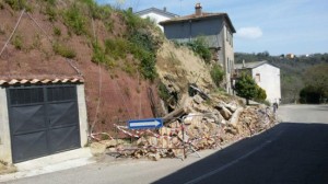 Roccalvecce - La strada franata