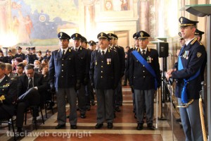 Viterbo - La festa della polizia nella sala regia di palazzo dei Priori