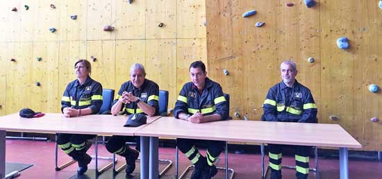 Vigili del fuoco - La visita del direttore regionale Michele Di Grezia