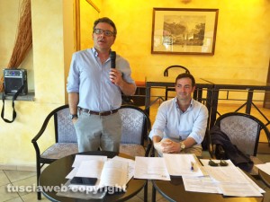 Bagnaia - Assemblea del Pd - Francesco Serra e Carlo Mancini