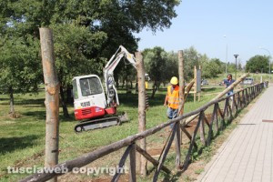 Viterbo - Santa Barbara - Al via i lavori al parco delle querce