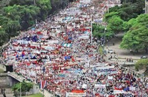 La manifestazione dei docenti contro il ddl "Buona scuola"