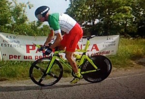 Gabriele Superchi in sella alla sua bici
