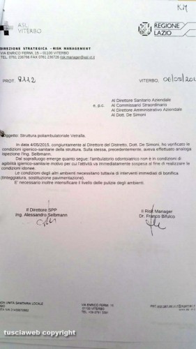 Vetralla - Chiusura poliambulatorio - La nota della Asl