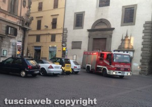 Viterbo - Intervento dei vigili del fuoco