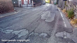 Montefiascone - Le condizioni del manto stradale