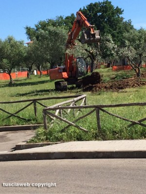 Viterbo - Santa Barbara - I lavori al Parco delle querce