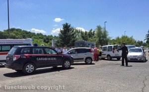 Viterbo - L'incidente in strada Bagni