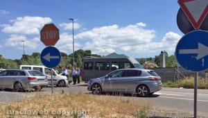 Viterbo - L'incidente in strada Bagni