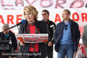 Perinelli segretaria della  Camera del lavoro di Civitavecchia-Roma Nord-Viterbo