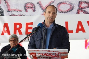 Civita Castellana - Festa primo maggio - Claudio Di Bernardino segretario regionale Cgil