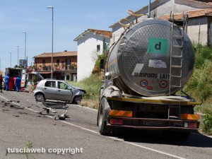 Viterbo - L'incidente a Ponte di Cetti