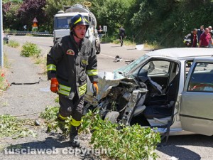 Viterbo - L'incidente a Ponte di Cetti