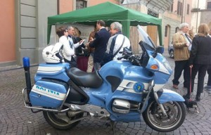 Lo stand della polizia di stato a San Pellegrino in fiore