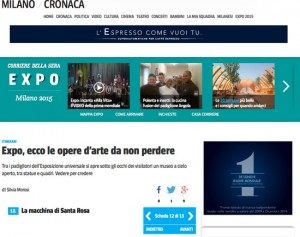 La macchina di Santa Rosa sul Corriere della Sera 