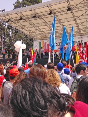 La protesta della scuola in piazza 