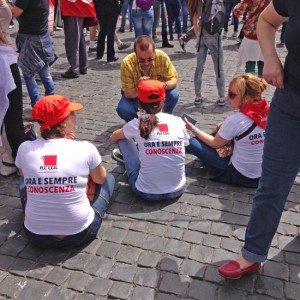 La protesta della scuola in piazza 