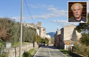 Montecalvello e nel riquadro i padre Dino