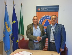 Il presidente dell'ordine geologi del Lazio, Roberto Troncarelli e il direttore dell'agenzia regionale di protezione civile, Gennaro Tornatore