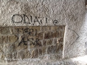 Viterbo - Il centro storico imbrattato