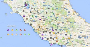 La mappa dei prodotti tipici del Lazio sul sito Expo della regione