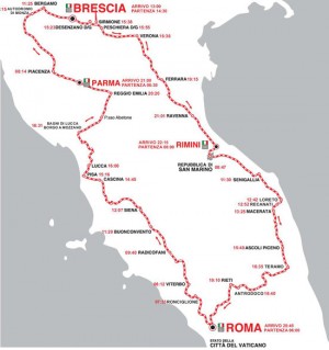 Le tappe della Mille Miglia 2015