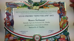 Il premio dell'Accademia italiana della cucina a Mauro Stefanoni