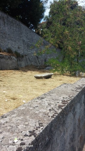 Bagnaia - Tagliata l'erba a ridosso di Villa Lante su via Zuccari