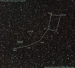 La cometa Lovejoy nell'Orsa minore