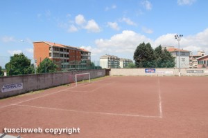 Viterbo - Il campo di calcio Oliviero Bruni di Pianoscarano