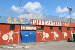 Viterbo - Il campo di calcio Oliviero Bruni di Pianoscarano