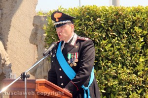 Il colonnello Mauro Conte alla festa dell'Arma dei carabinieri