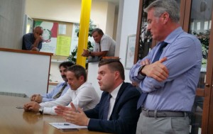 Il sindaco Romoli con Pacifici e Mazzetti di Coldiretti