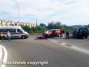 Viterbo - Incidente in via Alessandro Volta