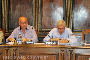 Viterbo - Consiglio comunale - Mario Quintarelli e Leonardo Michelini