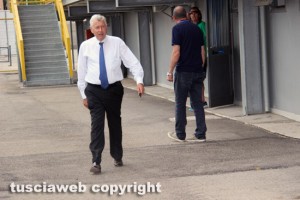 Viterbo - Il sindaco Michelini e Gianluca Fociani allo stadio Rocchi