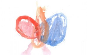 La farfallina disegnata dalla figlia di Ascenzi, Elvira