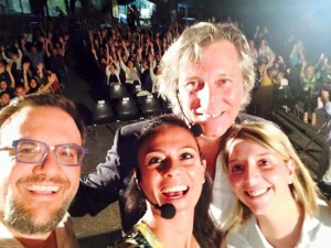 Viterbo - Il selfie di Giusy Versace a Caffeina