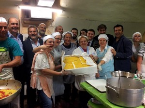 L'inaugurazione della sagra del maccarone a Canepina