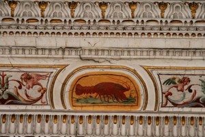 Bagnaia - Gli affreschi nel Palazzo delle Logge
