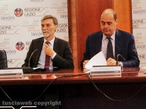 Il ministro Delrio e il presidente della regione Zingaretti