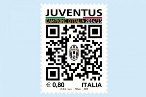 Il francobollo interattivo per lo scudetto della Juve
