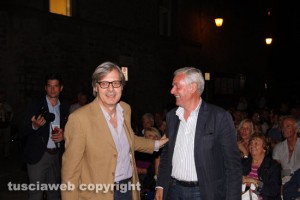 Vittorio Sgarbi con Leonardo Michelini