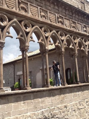 La troupe di Piccola Grande Italia a Palazzo papale