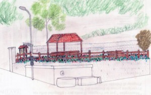 Il render del progetto della fontana  del Roncone