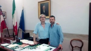 Tuscania Vittorio Sgarbi con il sindaco Fabio Bartolacci